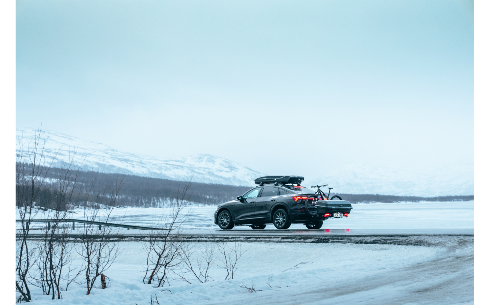 Heckboks Santu for sykkelstativ Epos EasyFold Thule transport med hjul