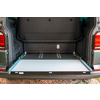 Heckutdrag heckBOXX flex delt 750 mm for VW T5/T6 detalj av låsemekanisme