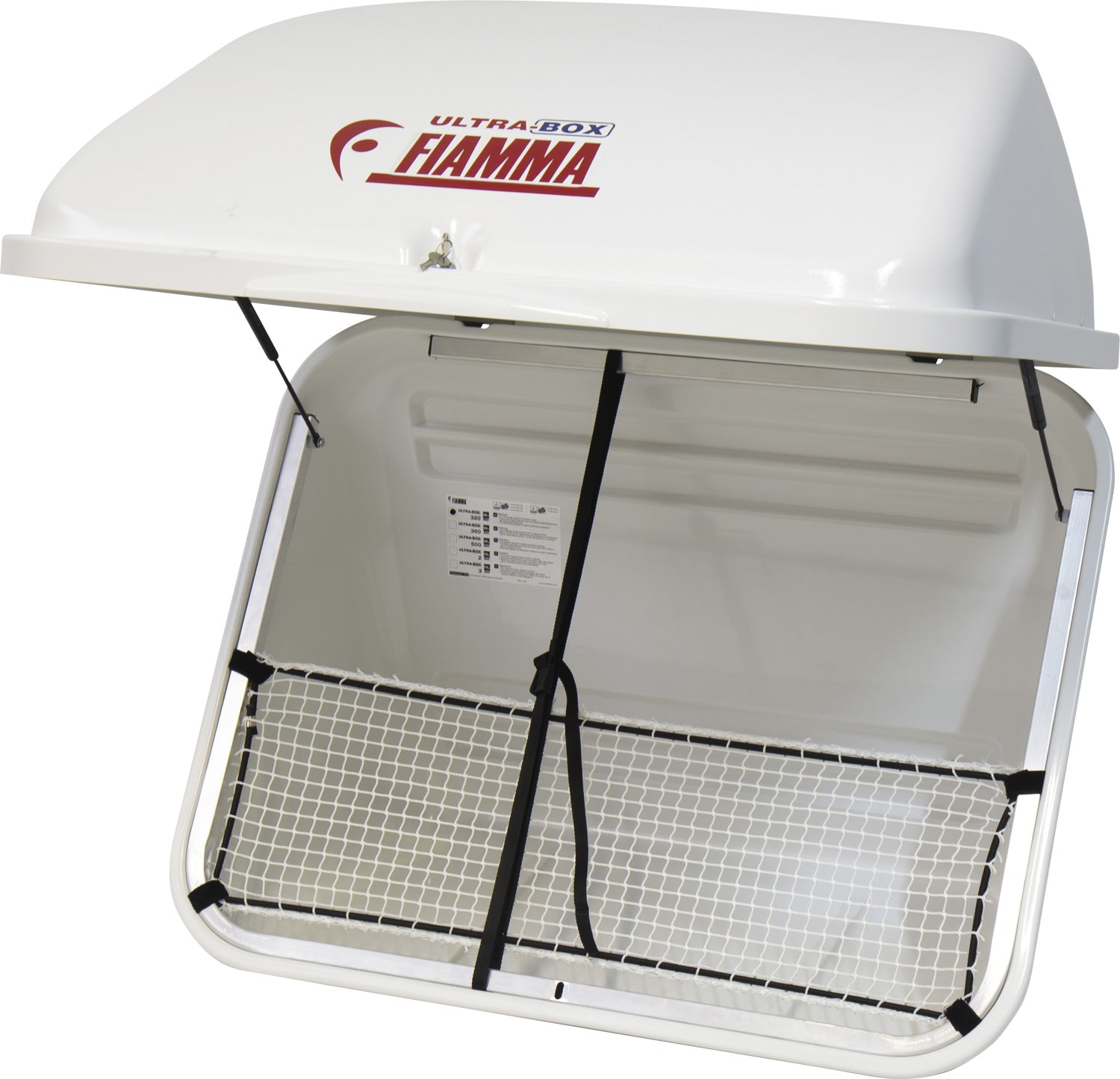 Hekk-boks Ultra Box 360 l for Carry-Bike, ABS, hvit bakside