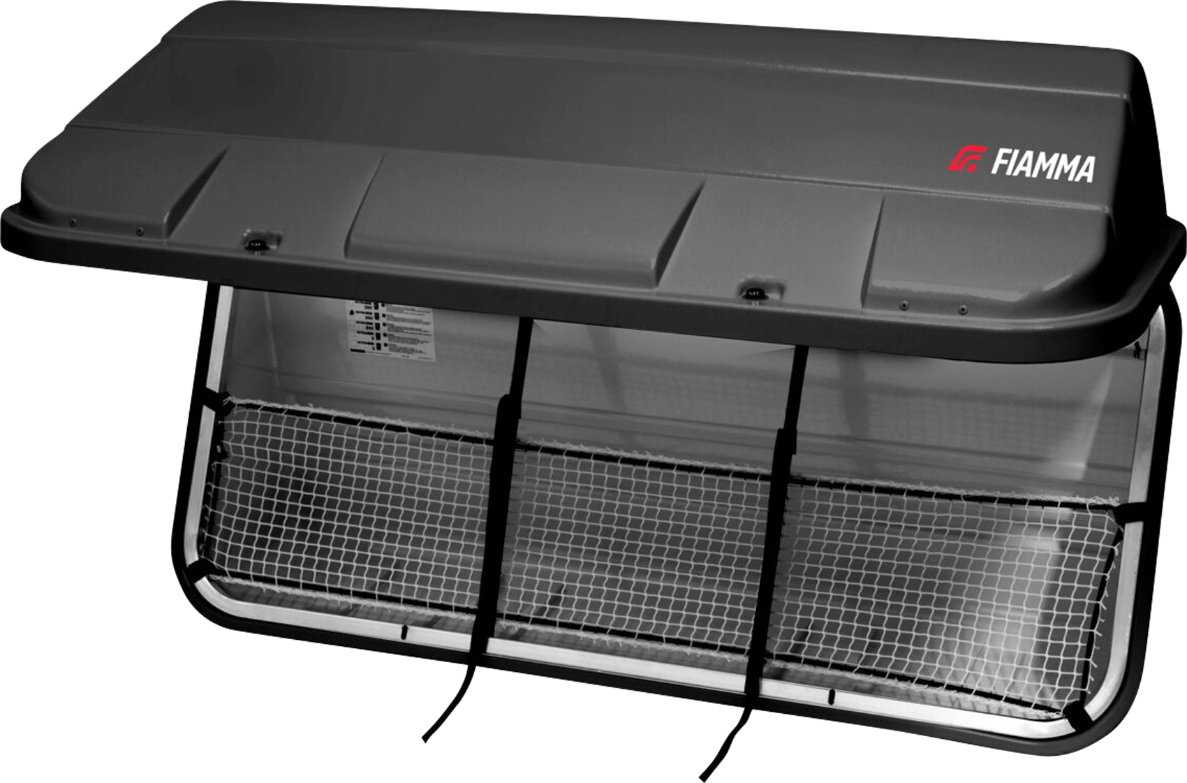 Hekk-boks Ultra Box 360 l for Carry-Bike, ABS, hvit forfra
