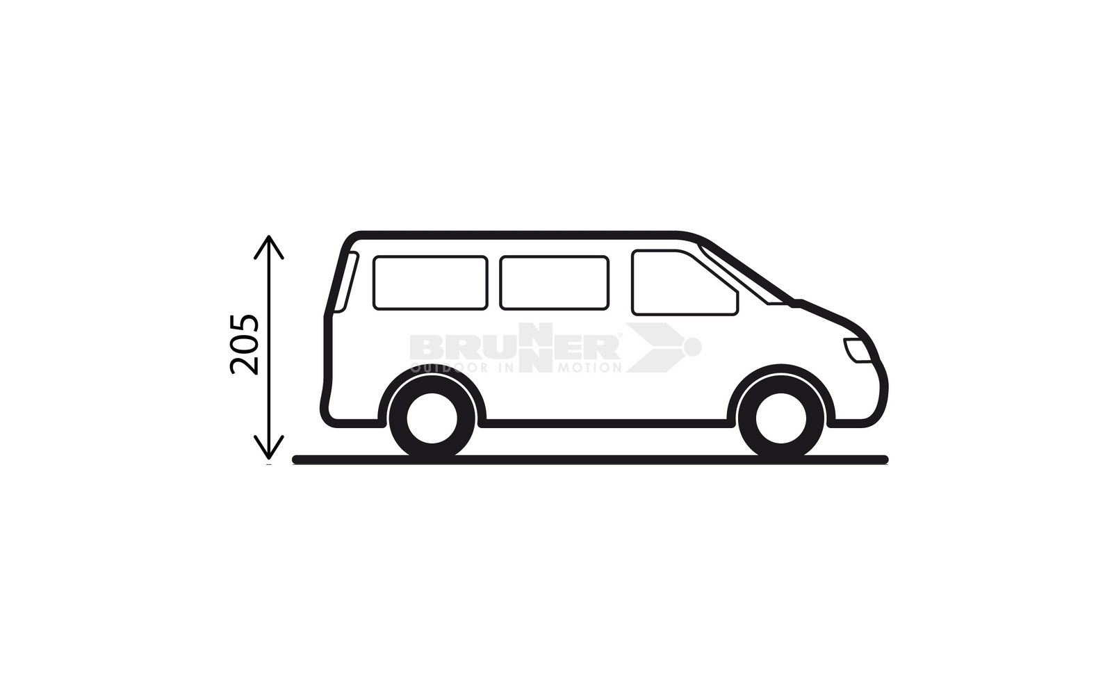 Detaljbilde av Hekktelt Comet for VW T5/T6 200x200 cm materialer