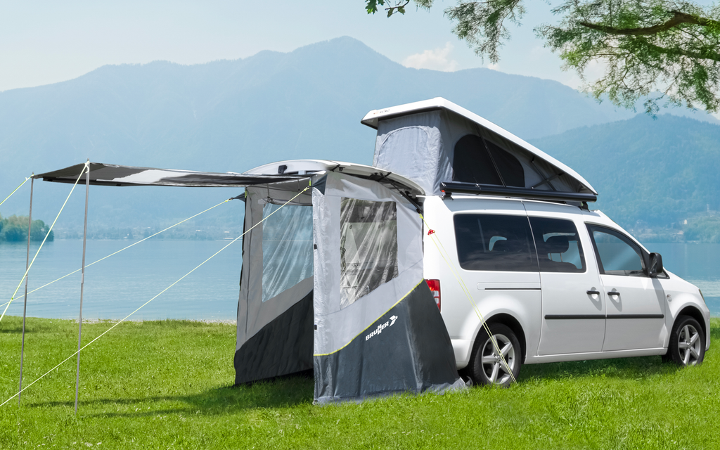 Hekktelt Pilote Caddy 5 for VW Caddy sett forfra montert