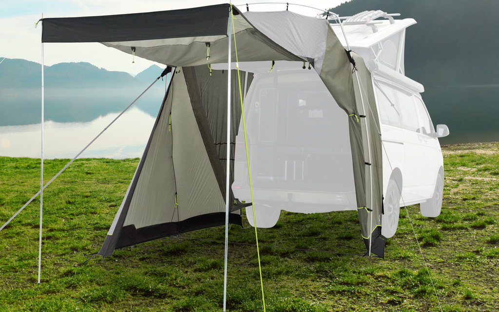 Hekktelt Sandcrest L for campingbuss front