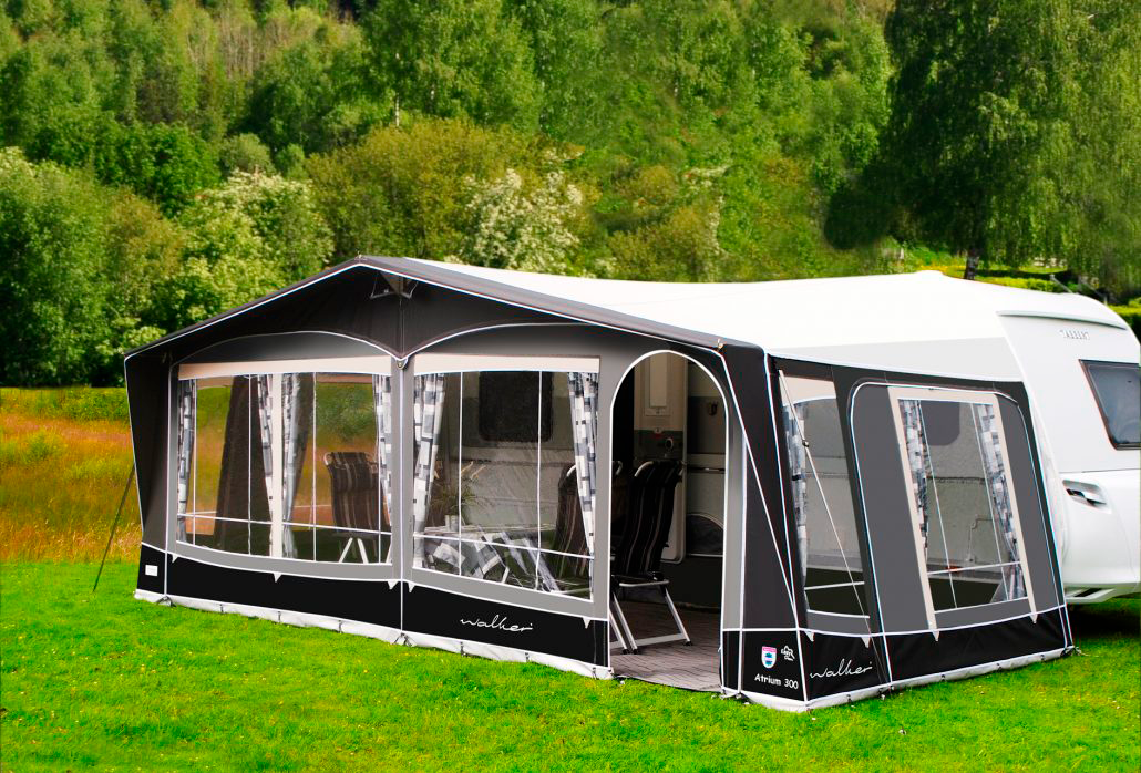 Helårsfortelt Atrium-300 antrasitt glassfiberstang 300 cm forfra