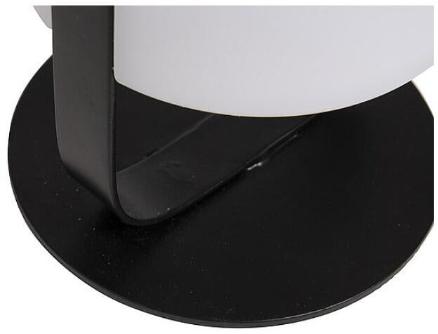 Helms oppladbar LED-bordlampe svart/hvit montert på bord