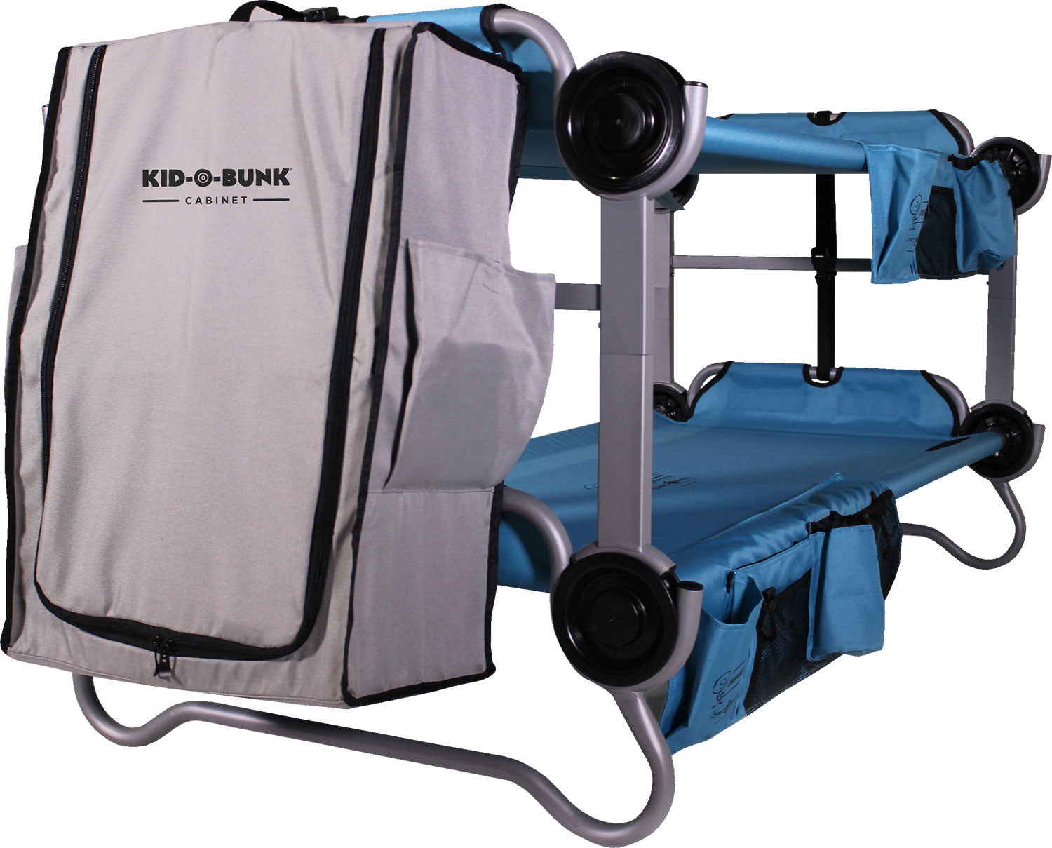 Hengegarderobe for køyeseng Kid-O-Bunk 41x61 cm Disc-O-Bed i grå farge
