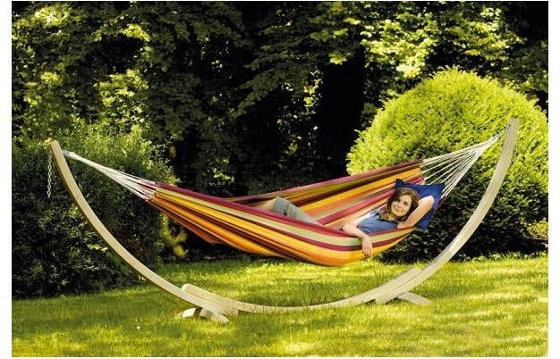 Nærbilde av stoffet på Hengekøye Lambada 210x140 cm tropical