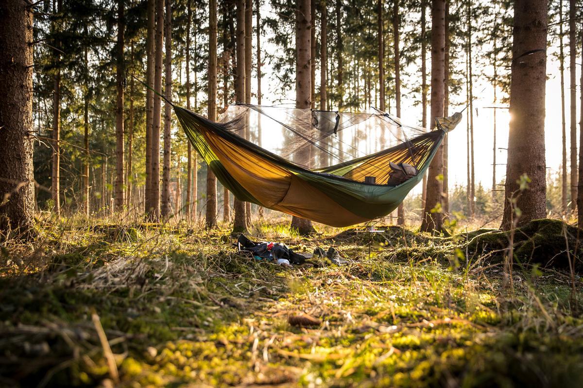 Pakket Hengekøye Adventure Hero XXL med myggnett i pakkpose