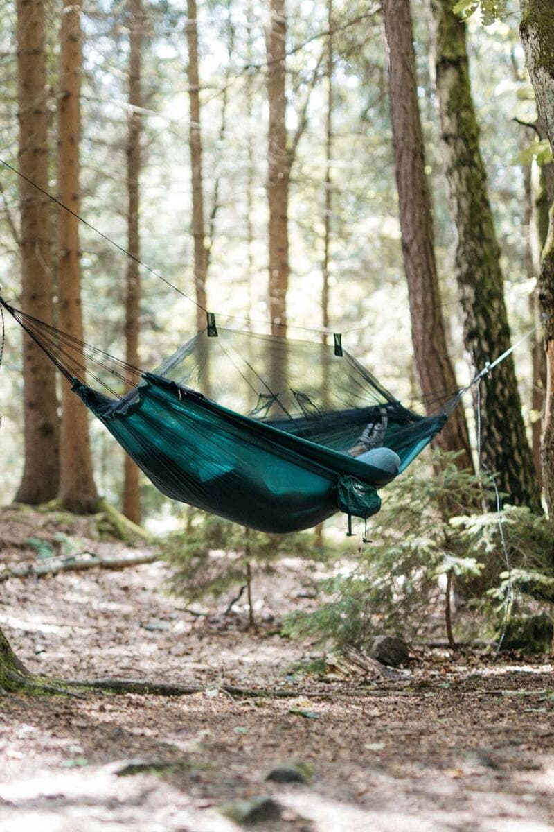 Detalj av myggnett på Hengekøye med myggnett 275x140 cm maks 150 kg Amazonas