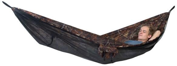 Hengekøye med myggnett kamuflasje 275x140 cm 500 g Amazonas bakside
