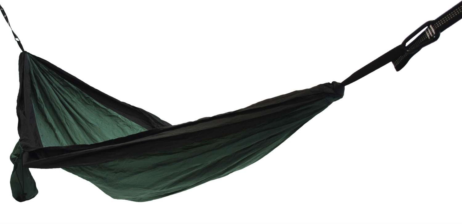 Hengekøye Swing Sit Relax 260x140 cm nylon mørkegrønn - Origin Outdoors for avslapning
