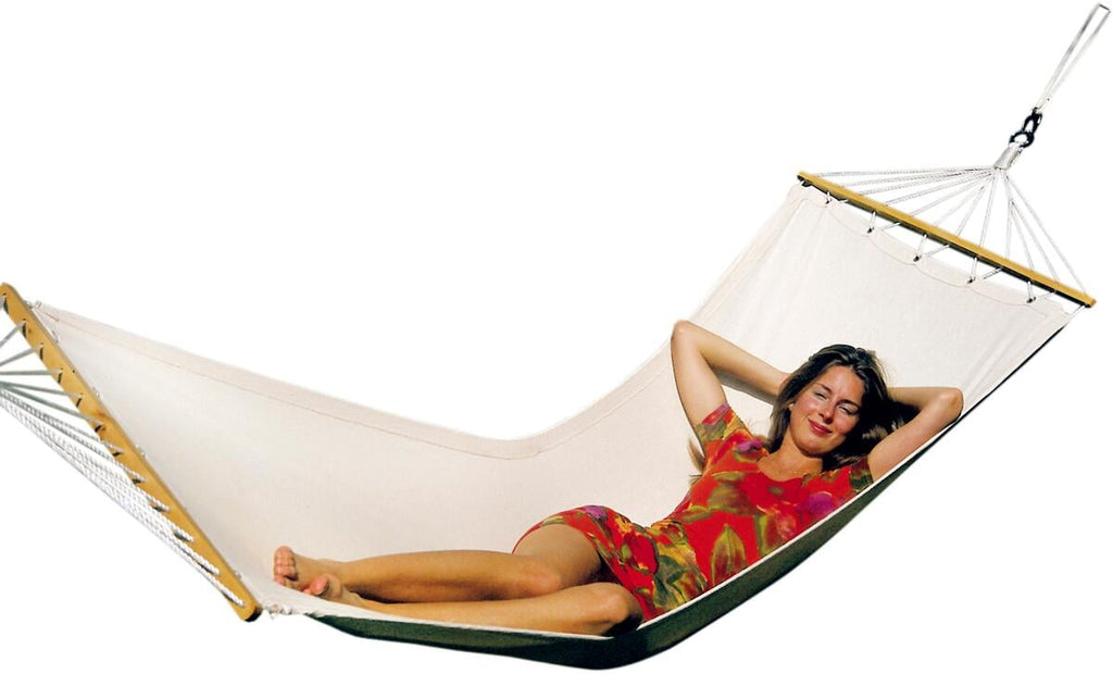 Hengekøye Tobago med spredestav 200x80 cm bomull forfra