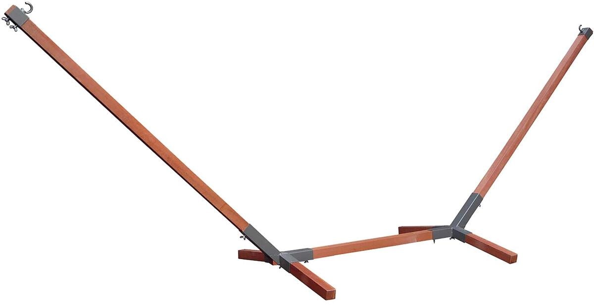 Hengekøyestativ Mudanza hardtre 310-335 cm 120 kg forfra