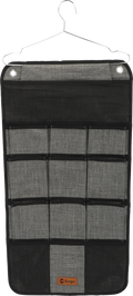 Hengelomme Milo Universal svart 79 x 42 cm 11 lommer forfra