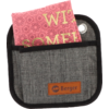 Hengeoppbevaring Milo 1 med 1 lomme 20 x 20 cm polyester svart detalj