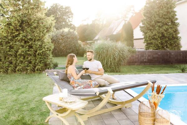 Opphengsløkker på Hengesofa Lounge Bed 190x130 cm antrasitt