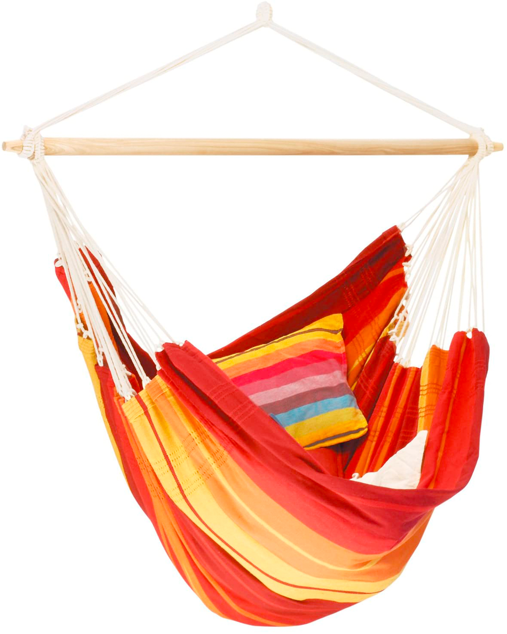 Hengestol Brasil 160x130 cm med tresprederstang 140 cm Amazonas detalj av tresprederstang