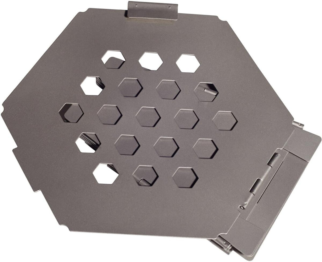 Hexagon sammenleggbar vedovn i titan montert