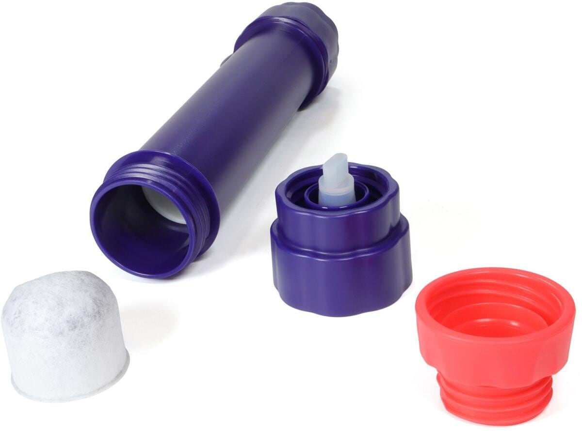 Detalj av filterelementet i Hiking vannfilter 4-trinns filtrering 104 g med aktivkull