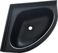 Hjørnevask Mini oval 345 mm matt svart i plast - Comet for plassbesparende bruk