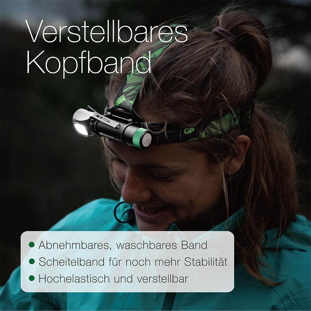 Hodelykt CH-serie for camping og friluftsliv - GP Batteries bakside