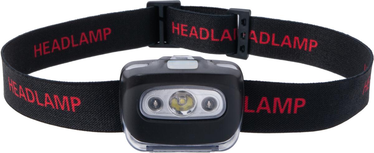 Hodelykt Compact LED 200 lm 71 g med rødt lys forfra