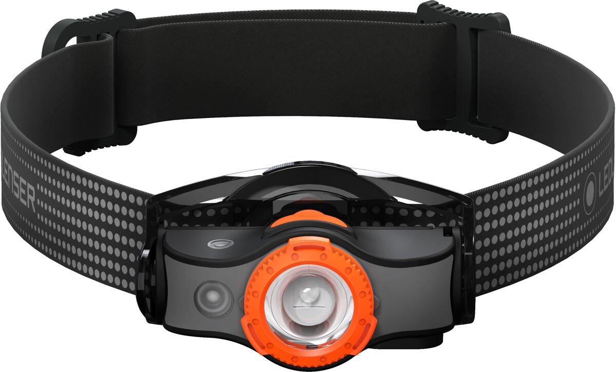 Hodelykt MH5 LED 400 lm oppladbar 94 g IP54 bakside