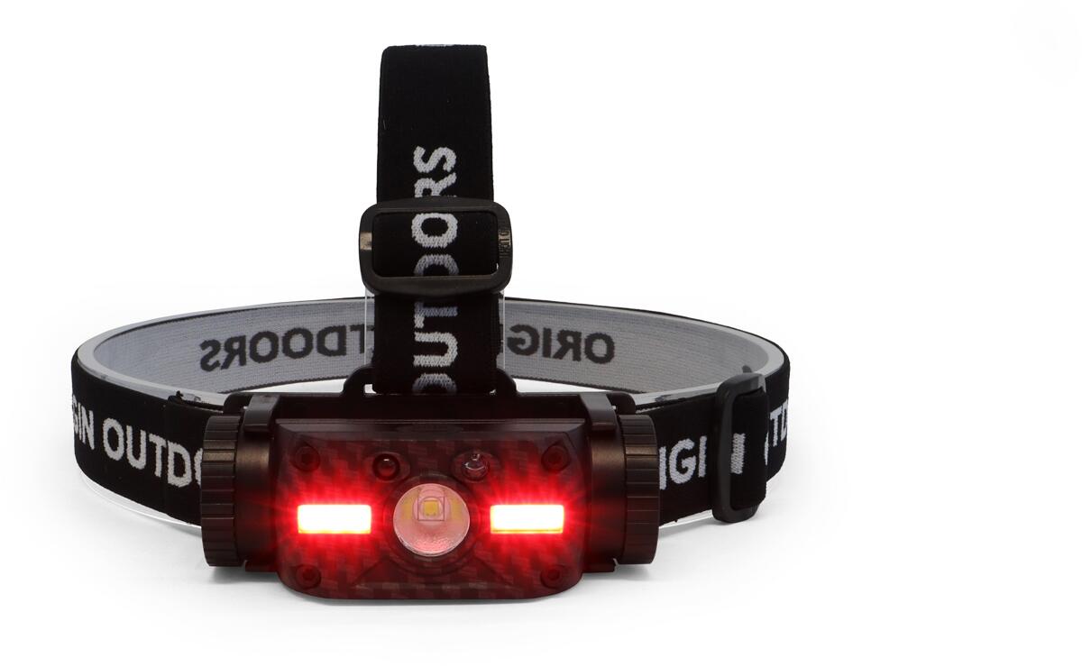 Hodelykt Sensor LED 800 lm med bevegelsessensor 200 m og batteri