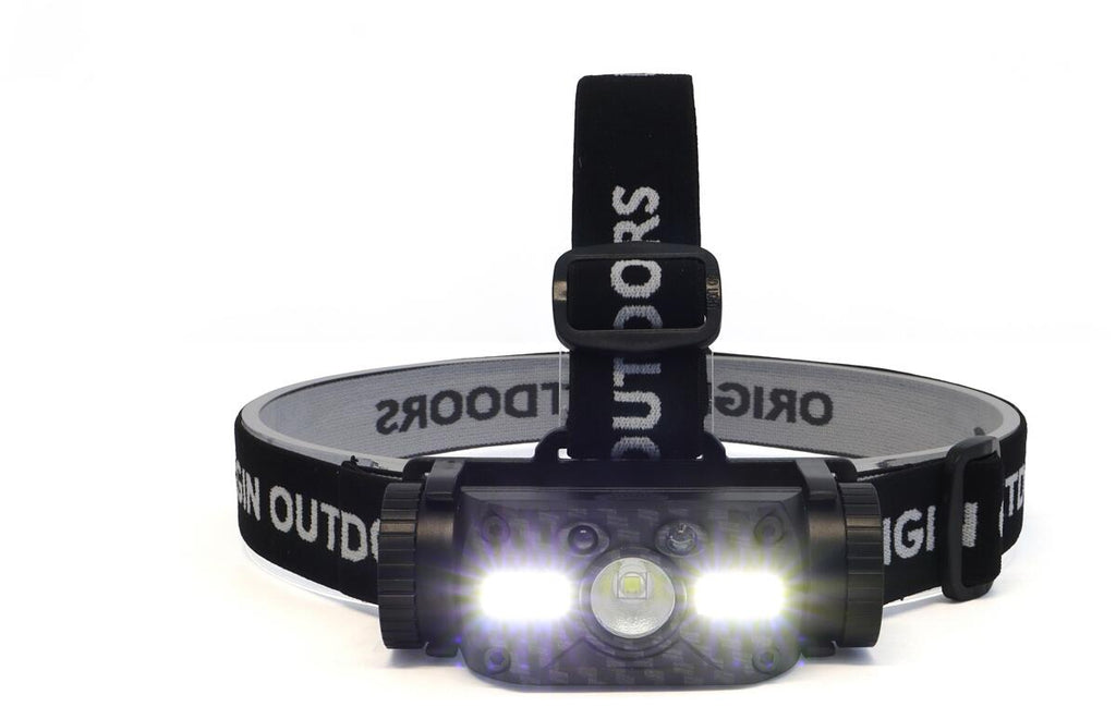 Hodelykt Sensor LED 800 lm med bevegelsessensor 200 m med ladekabel
