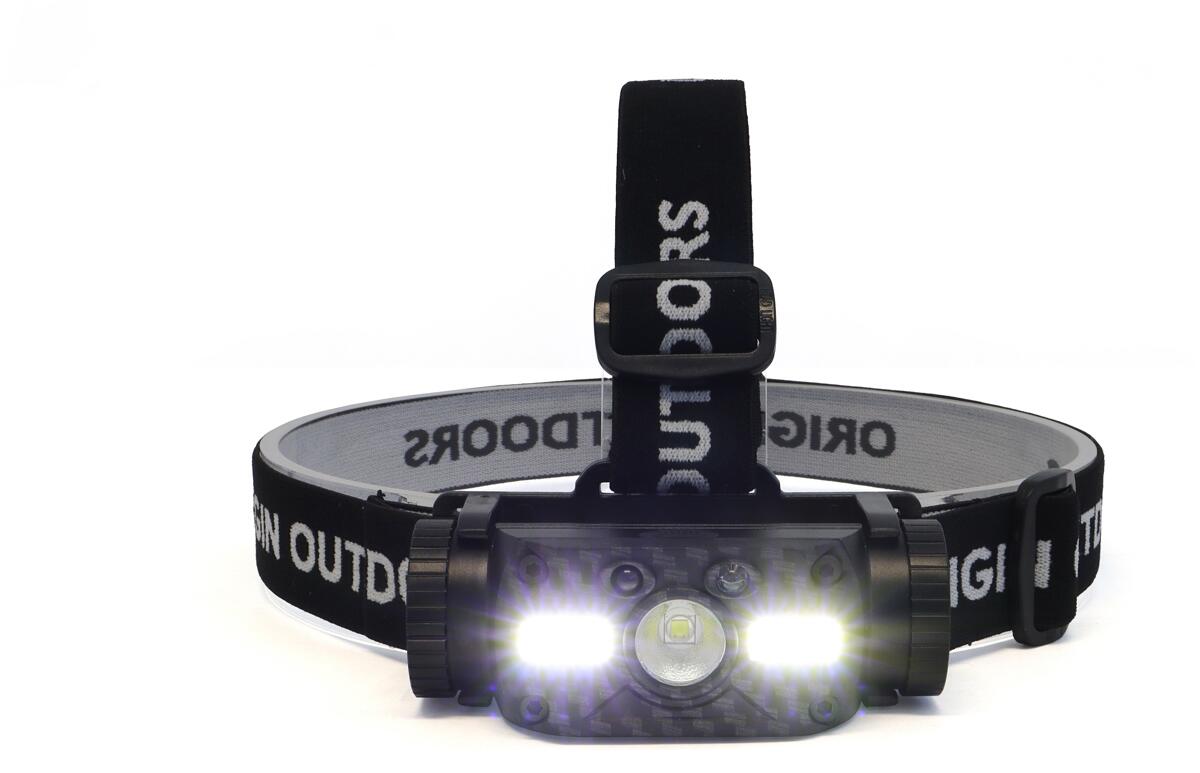 Hodelykt Sensor LED 800 lm med bevegelsessensor 200 m med ladekabel