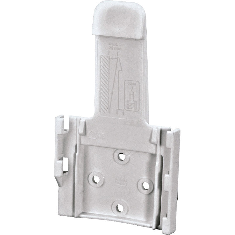 Holder for bremsekil hvit 167x95x20 mm polyetylen - Tripus forfra