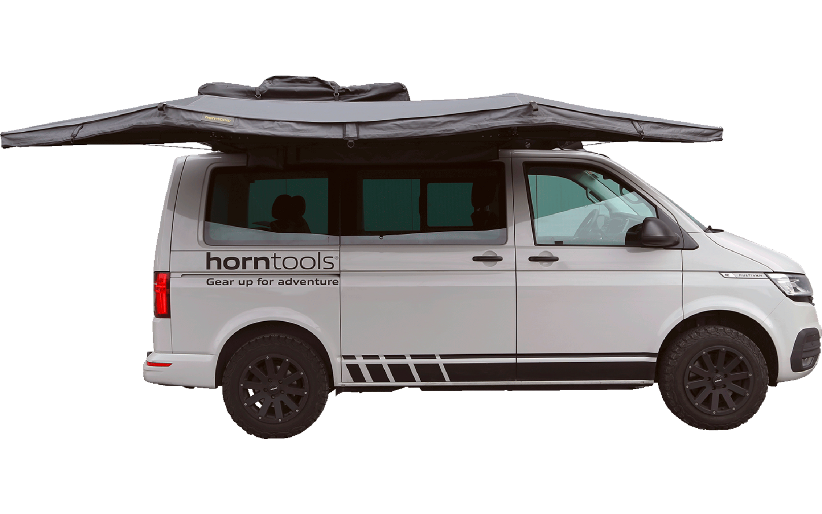 Detaljbilde av Horizon 180-graders sidemarkise 2 m med LED stoff