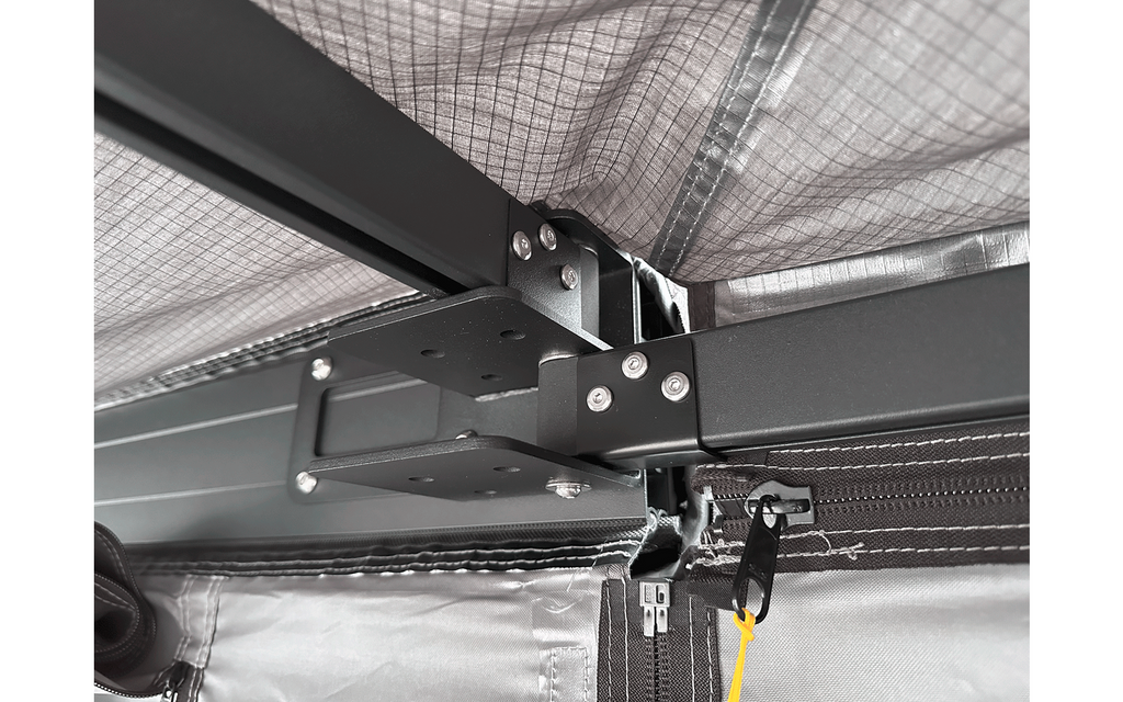 Pakkede Horizon 180-graders sidemarkise 2 m med LED klare til transport