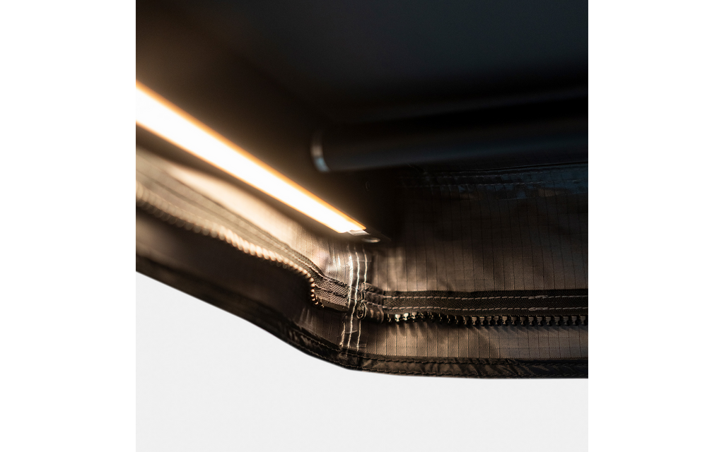 Horizon Straight frittstående markise 2 m med LED stangdetalj