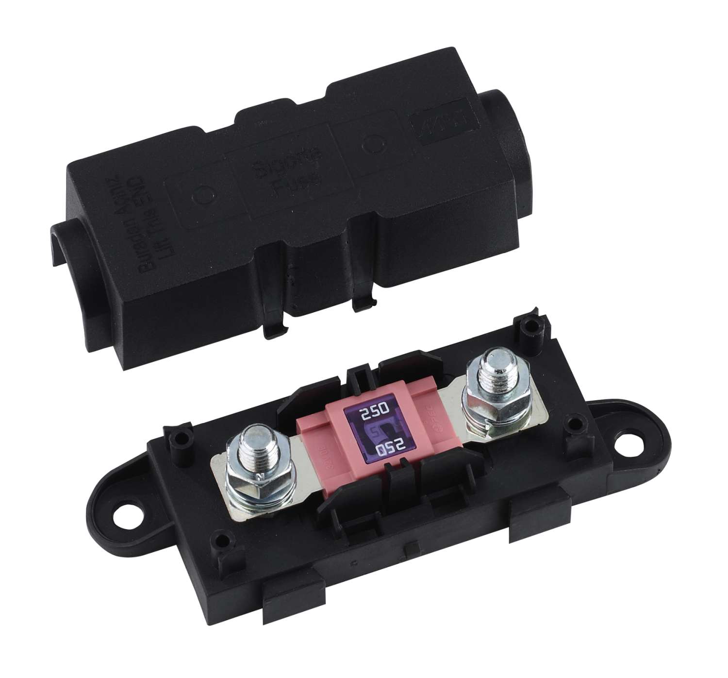 Høylast sikringsholder med deksel M8-gjenger 122x42x39 mm - Votronic for elektriske kretsbeskyttelser