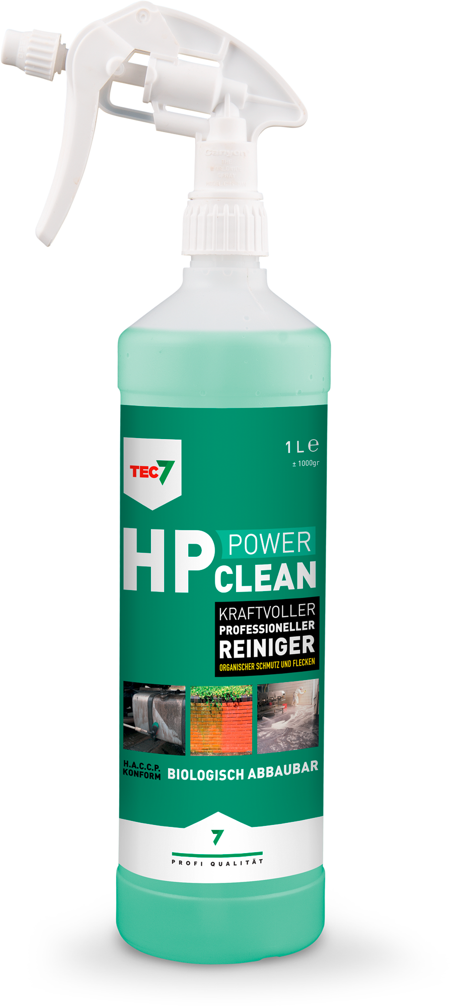 HP Clean rengjøringsmiddel med dybdevirkning 1 liter - TEC7 forfra