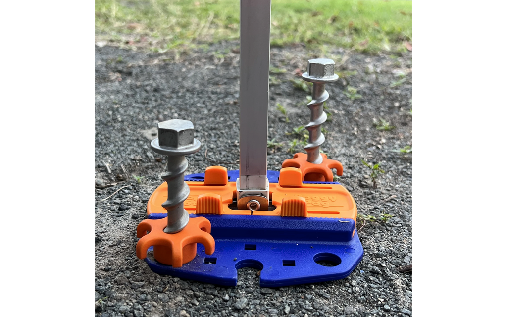 Detalj av Peg&Stop Heavy Duty skruer i HP99 markisesett