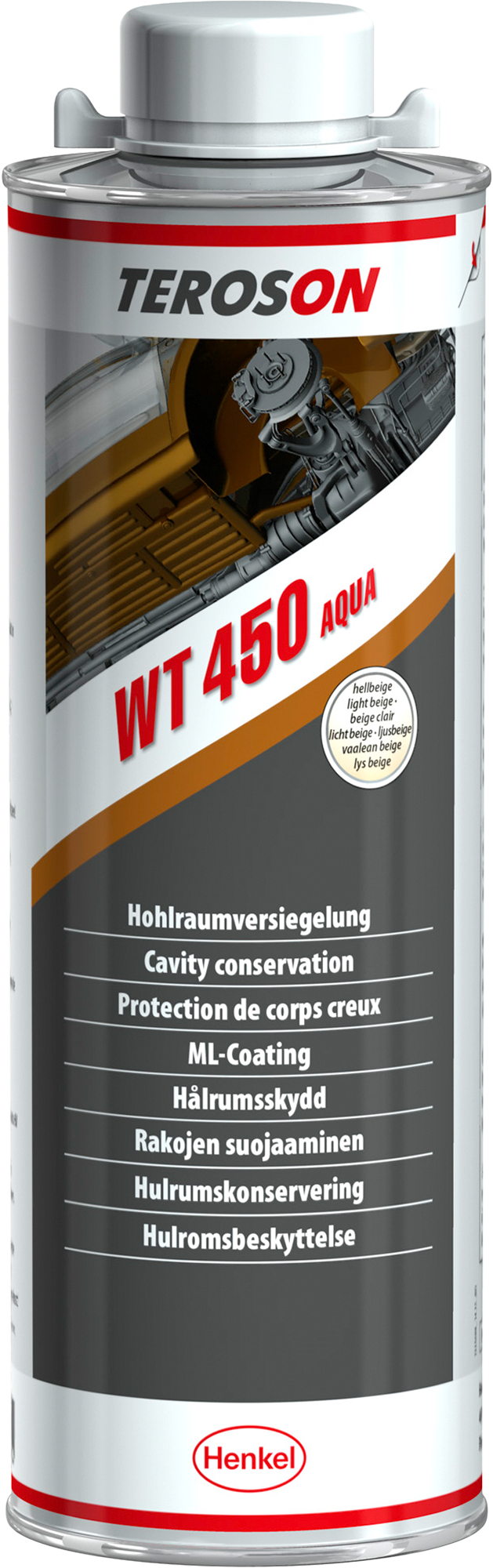 Hulromsbeskyttelse vannbasert voks WT 450 Aqua 1 liter fra Teroson