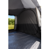 Hurtigtelt Milano 6 for 6 personer 465x310x215 cm antrasitt sett fra siden med vinduer