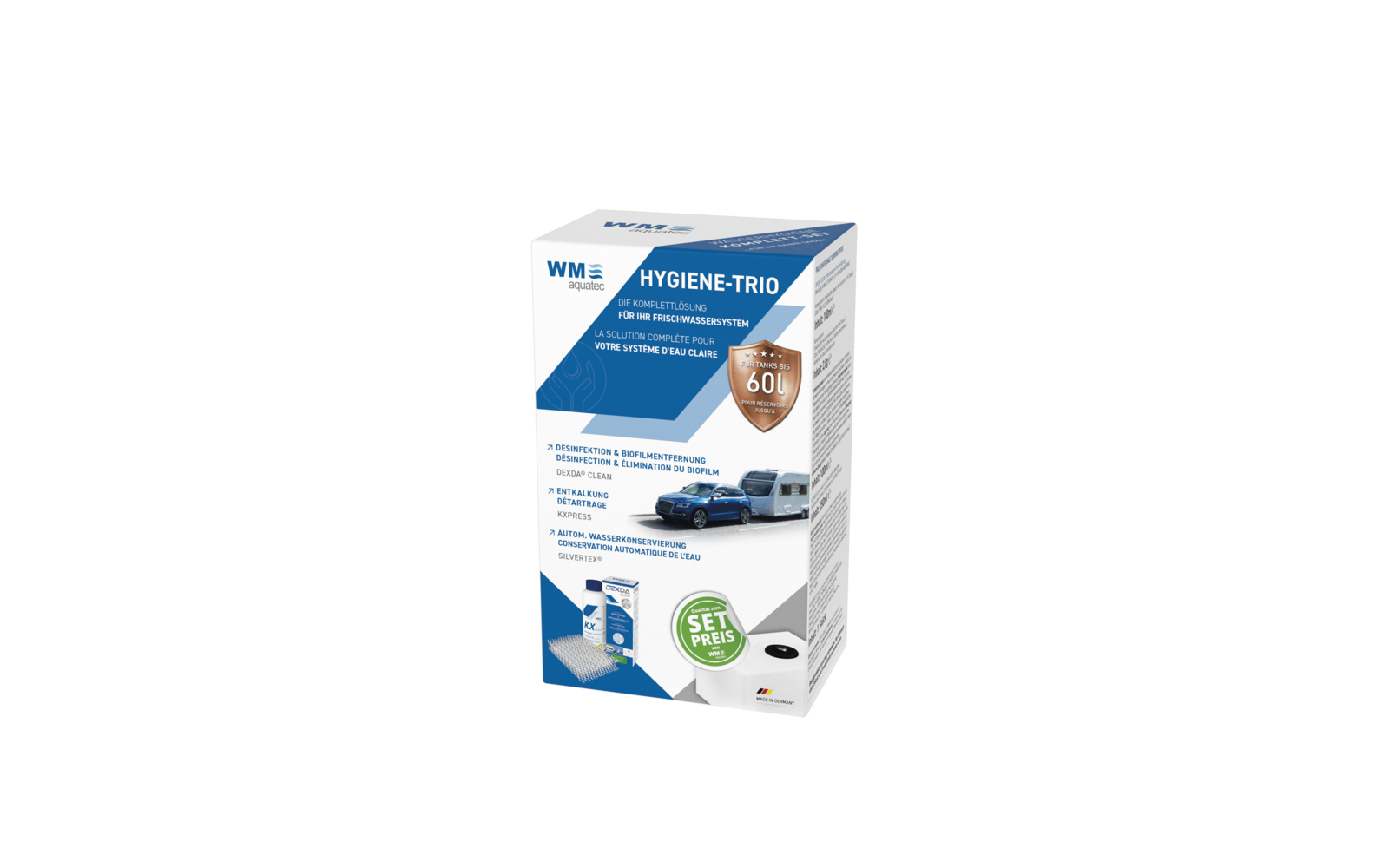 Detalj av Hygiene-Trio komplettsett for vanntank 60 l