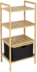 Hylle med 3 etasjer Ecori i bambus 44x33x93,5 cm - Wenko forfra