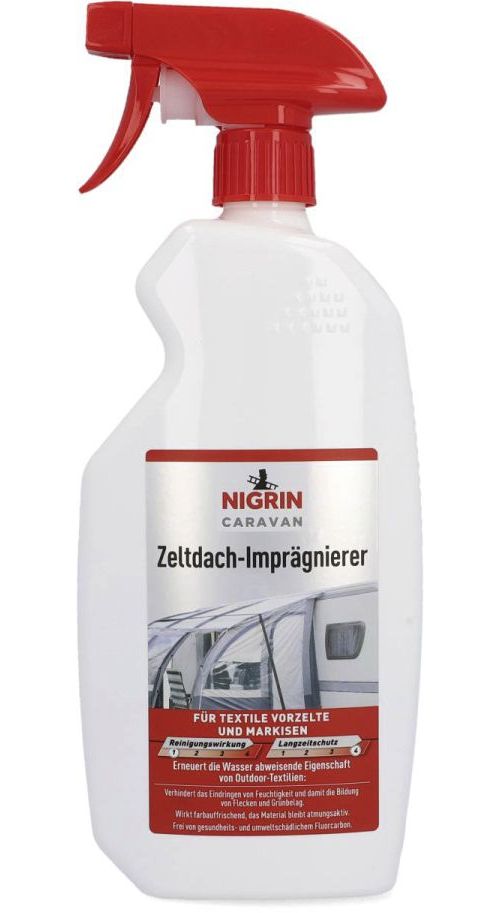 Impregneringsspray for teltduk og markise 750 ml - Nigrin flaske forfra