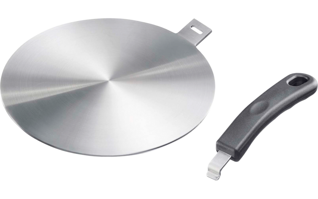 Induksjonsadapterplate i rustfritt stål Ø24 cm Westmark med avtakbart håndtak
