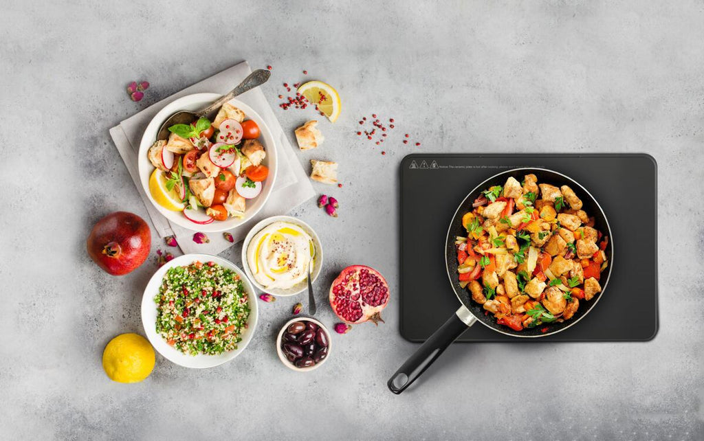 Induksjonsgrillplate Hot Point 230V 2000W montert med grillplate