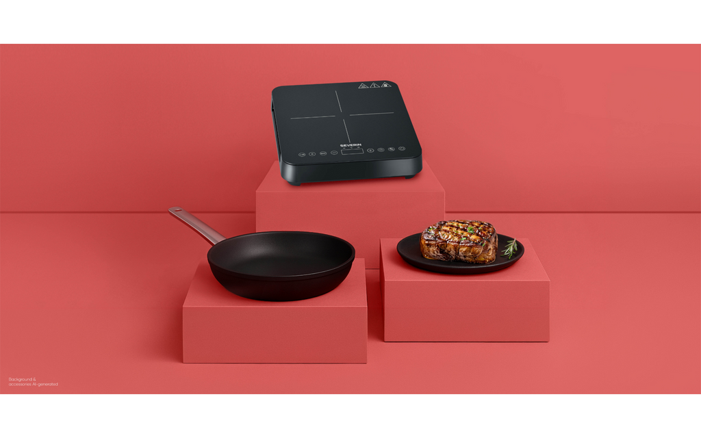 Nærbilde av kokeplate overflate på Induksjonskokeplate Ø 22 cm 2000 W KP 1025 - Severin