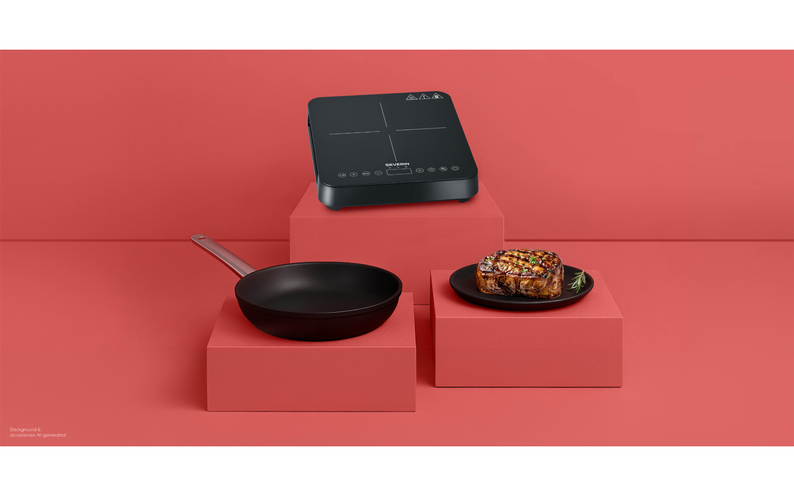 Nærbilde av kokeplate overflate på Induksjonskokeplate Ø 22 cm 2000 W KP 1025 - Severin