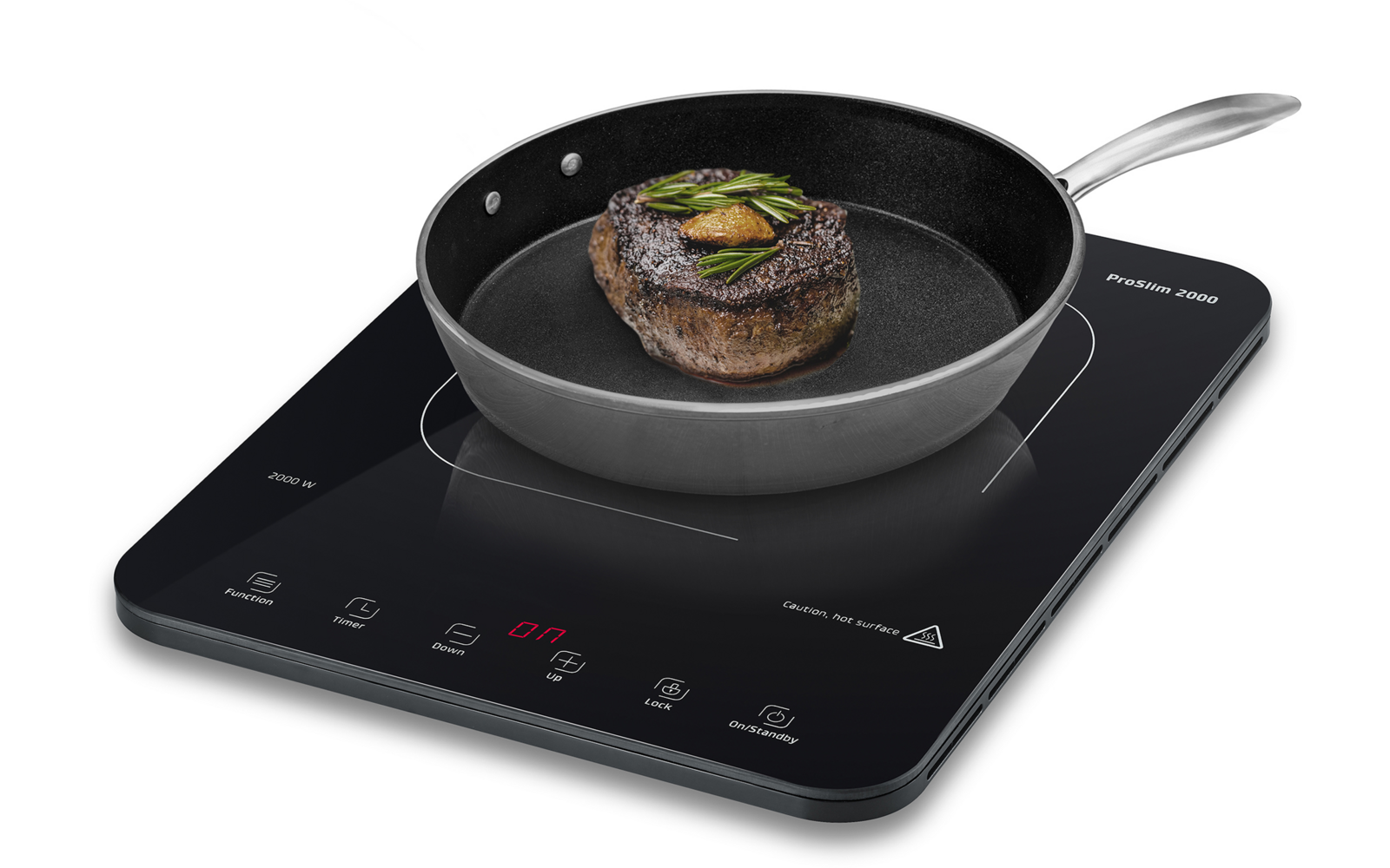 Induksjonskokeplate ProSlim 2000 W ultraslank bakside