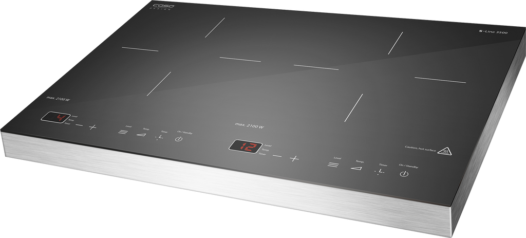 Induksjonskoketopp dobbel S-Line 3500 W 12 trinn PowerSharing forfra