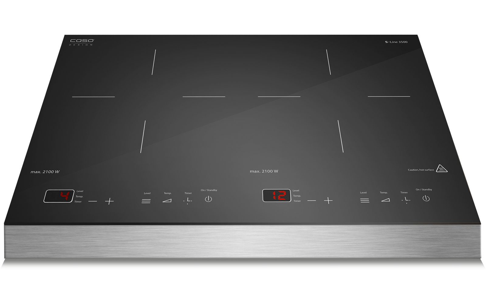 Induksjonskoketopp dobbel S-Line 3500 W 12 trinn PowerSharing bakside