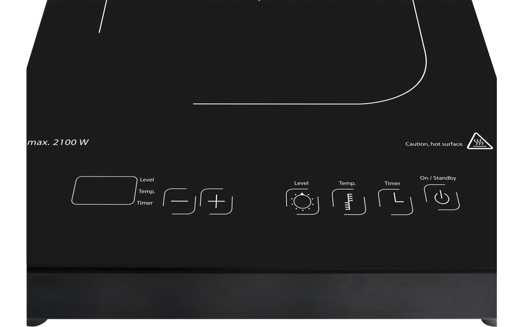 Induksjonskoketopp ProAdvanced E1 enkel 2100W innbygging - CASO bakside